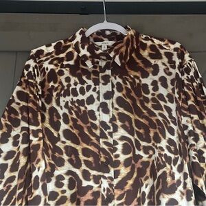 Leopard Print Women's Blouse